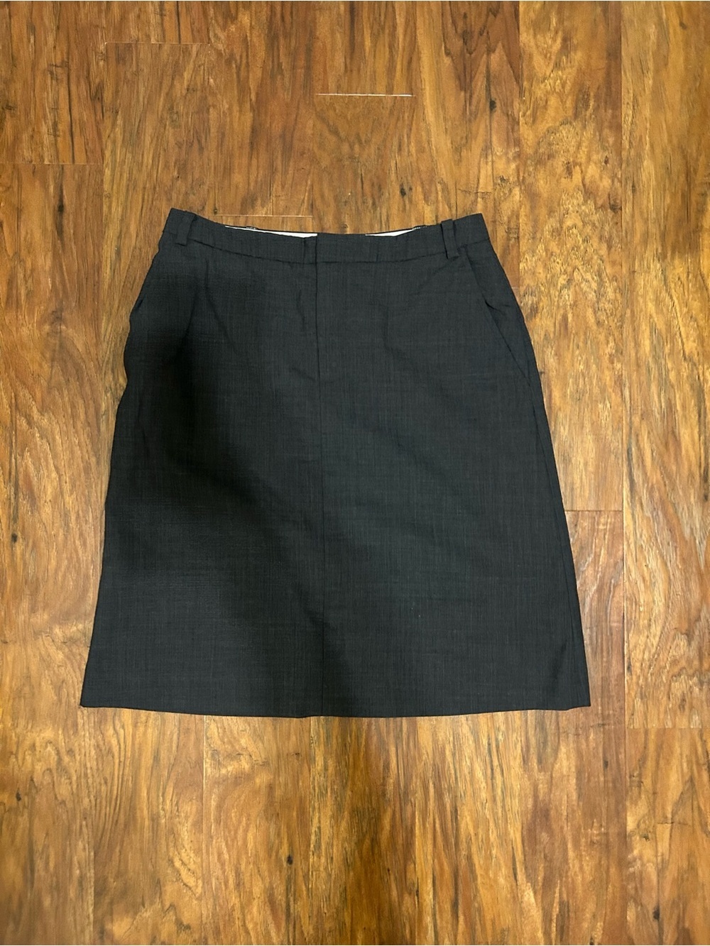 Wool Blend A-Line Skirt Spandex Stretch Work Wear Office Preppy